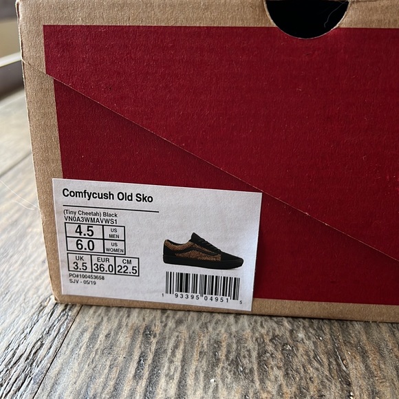 Vans Old Skool Comfycush. Mini Cheetah print. Black & camel tan. Women’s 6. NIB - Picture 10 of 16